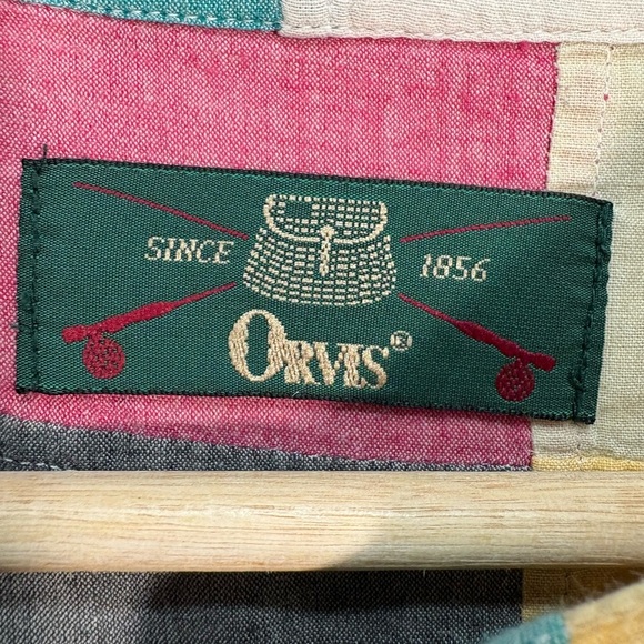 Orvis Patchwork Button Up Short Sleeve Shirt Size XXL - Picture 8 of 9